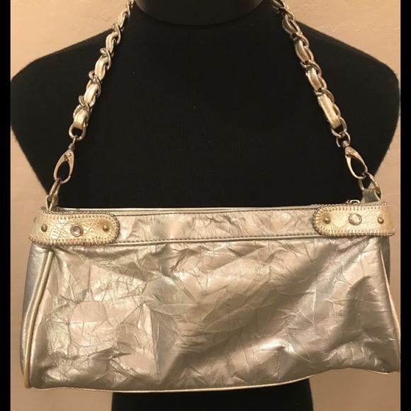Gorgeous Gold/Gray Metallic Shoulder Bag - Picture 5 of 8